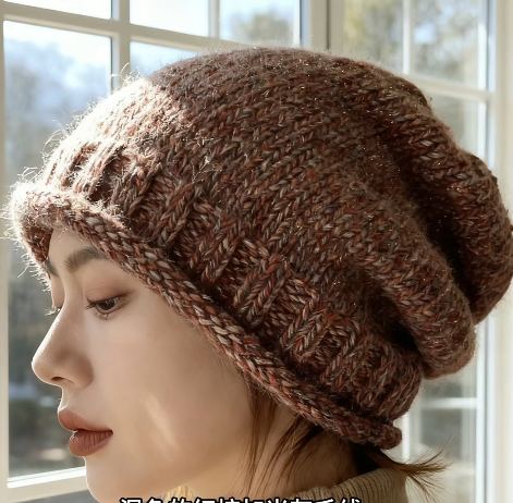 【棒针图解】新手编织｜宽松慵懒堆堆帽