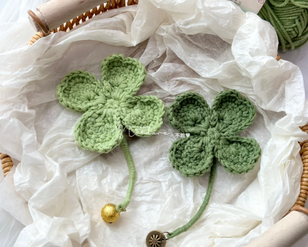 【钩针图解】四叶草