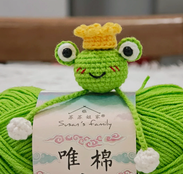 【钩针图解】动眼动脚的蛙蛙