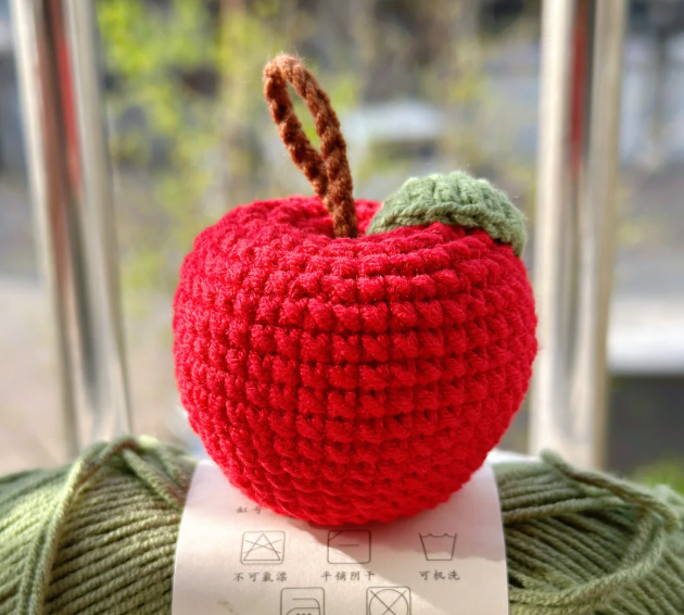 【钩针图解】红苹果