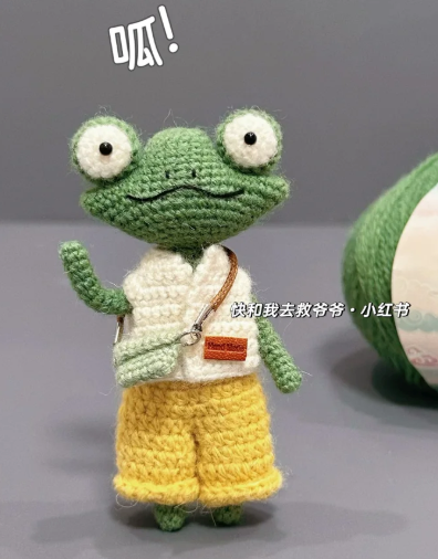 【钩针图解】蛙蛙出街🐸小青蛙玩偶挂件·