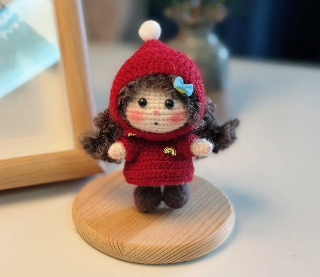 【钩针图解】带小红帽的小女孩